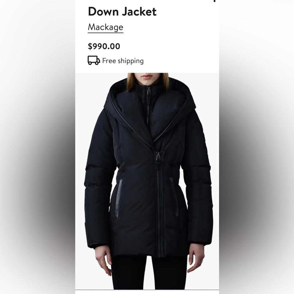 Mackage Adali Hooded Water Repellent Down Jacket